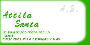 attila santa business card